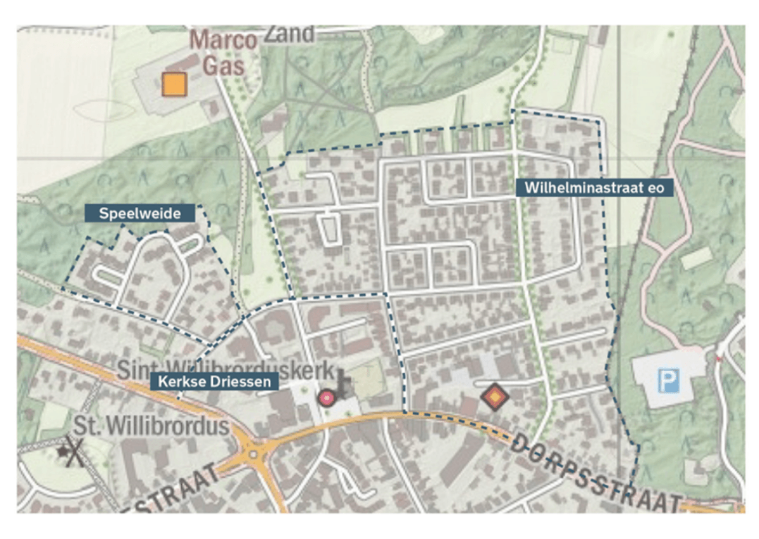 Enlarge image Map Orange neighborhood project area